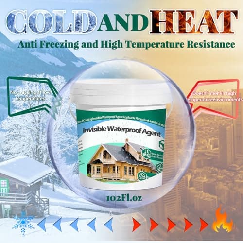 QUKLOGEN 102Fl.oz Scellant Invisible Imperméable,Mperméable de Colle Liquide Transparente avec Brosse Mastic Couteau Gants de Travail Rouleau de Peinture