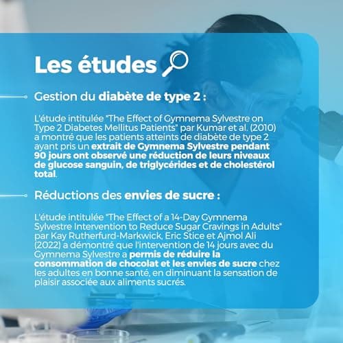Gymnema Sylvestre 400mg - Jusqu’à +3 Mois de Cure - Soutien Naturel - Gestion des Envies Sucrées - Made in France - 90 Gélules Végétales - Vegan - Hexagon