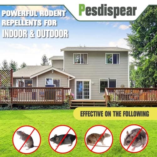 Pesdispear Repulsif Souris, Anti Rats, Anti Souris Anti Rongeur Intérieur et Extérieur Plus Efficace que les Ultrasons Anti Souris et Piege a Souris Boules 6 Pack