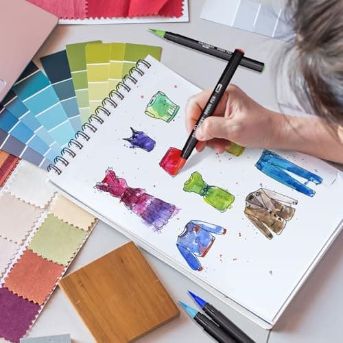 STATIONERY ISLAND Feutres Pinceaux 36+1 Feutre Aquarelle Stylo Aquarelle Feutre Pinceau Peinture Pinceau Reservoir Brush Pen Pour Coloriage calligraphie Enfants & Adulte