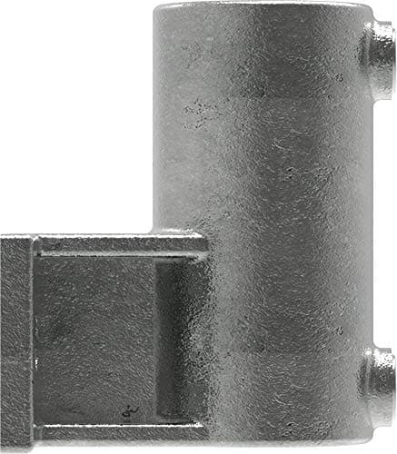 Fenau | Support mural/support de plafond, horizontal, Ø 33,7 mm, fonte malléable, galvanisé à chaud, incl. vis, bride de raccordement de tube