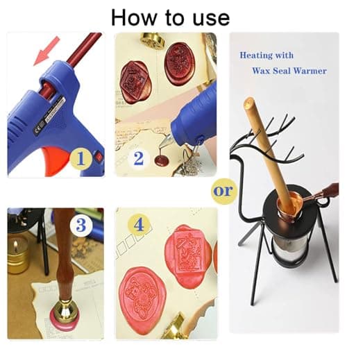 Bâton de scellement à la cire, Ioggtser 16 pièces bâtons de scellement à la cire pour tampon à la cire, bâtons de scellement à la cire pour faire des scellements à la cire (Brown)