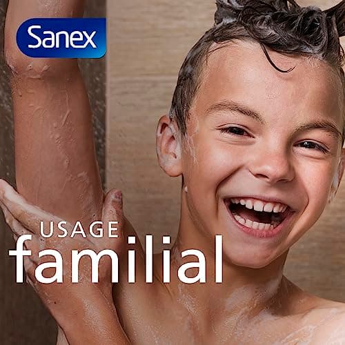 SANEX-Dermo Protection Gel douche formule-Pour Toute la Famille*-Développée Avec des Dermatologues-Nettoie En Douceur, Hydrate & Protège-Rend La Peau Plus Résistante-Rétablir Le pH-Lot de 12 X 400mL