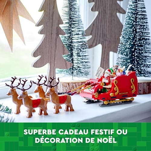 LEGO Le traîneau du Père Noël - Jeu de Construction pour Enfants de 9 Ans et Plus - Décoration de fêtes de Fin d’année - Cadeau de Noël Original pour Filles et garçons 40499