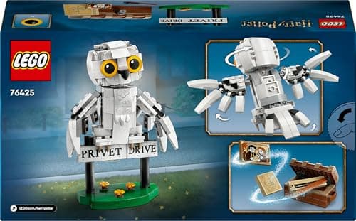 LEGO Harry Potter Hedwige au 4 Privet Drive, Jouet de Construction Fantastique pour Enfants, Figurine de Chouette, Jeu en autonomie, Cadeau Surprise Idéal pour Filles, Garçons et Fans dès 7 Ans 76425