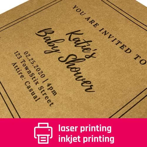 50 feuilles, Papier Kraft Marron Cartonné A5, 200 g/m2