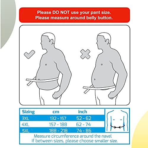 BraceUP Attelle Dorsale Extra Large pour Femmes et Hommes – du 3XL au 5XL, maintien lombaire extra large avec sangles et compressions (3XL 132-157cm)