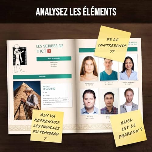 Dossiers Criminels - Mystère dans La Vallée des Rois : Découverte Macabre dans Un Tombeau Pharaonique - Jeu de Societe Escape Game - Jeu d’Enquête Immersif et Collaboratif