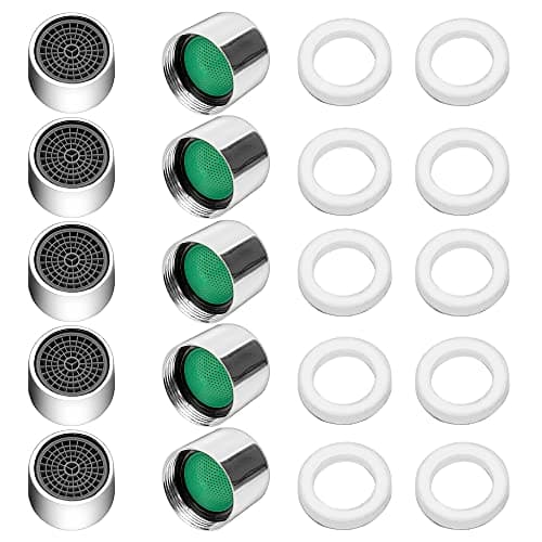 YIXISI 10 Pièces Mousseur Robinet M22, Filetage Intérieur Filtre à Robinet d'eau Accessoires avec Filtre en Acier Inoxydable et ABS, avec 10 Joint D'étanchéité, pour Cuisine, Salle de Bain