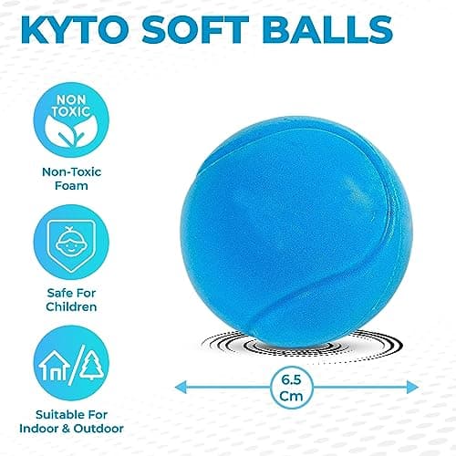 Lot de 9 balles de Tennis Souples en Mousse pour Enfants Multicolore 6,5 cm