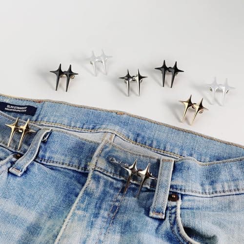 4 Paires D'épingles à Boutons de Jeans, Boutons de Jeans, Boutons de Taille Ajustables et Sans Couture, Sans Couture et Sans Outils Requis
