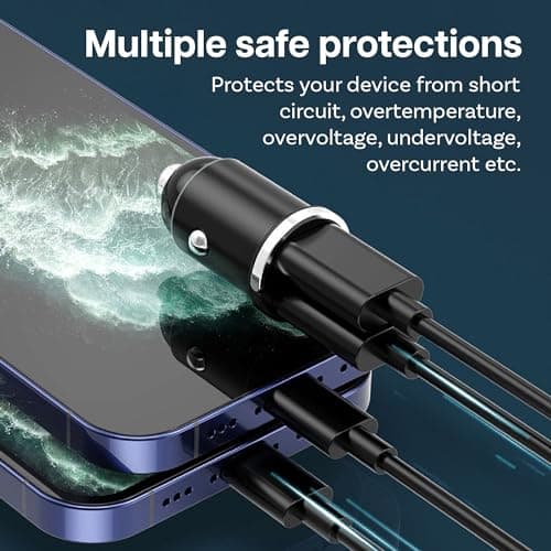 MMOBIEL USB-C Adaptateur Chargeur Voiture – 45W Allume Cigare USB Charger Rapide - Chargeur Téléphone Auto Compact - Double Chargeur USB Compatible avec iPhone 16 15 14 13 Pro Max, Samsung S24 S23 S22