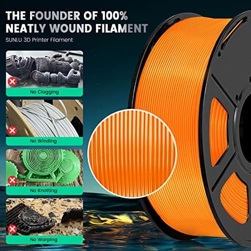 SUNLU PLA Plus Filament pour imprimante 3D, Filament PLA+ 1,75 mm, résistance améliorée, compatible avec les imprimantes 3D FDM, précision dimensionnelle +/- 0,02mm, bobine de 1kg (2,2 LBS), Blanc