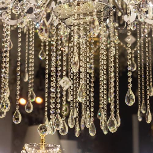 PATIKIL Pendentifs en Cristal K9 en Forme de Gouttes, Lot de 6 Perles de 38 mm pour Pièces de Lustres, Décoration d'Artisanat, Violet Clair