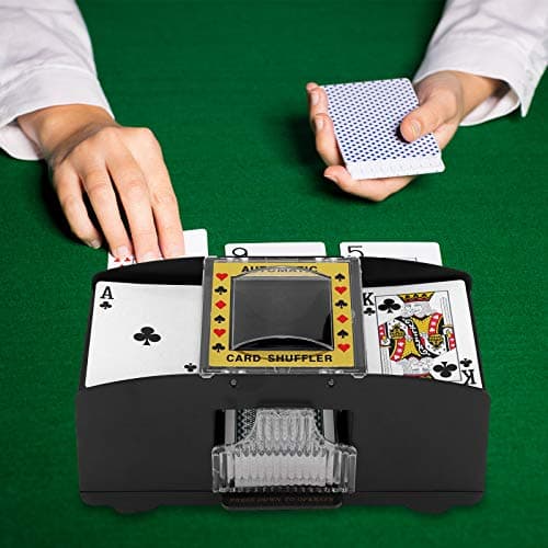 SeiudKty Mélangeur de Cartes Automatique | Mélangeur de Cartes Électronique | Mélangeur de Cartes à Jouer pour Poker | Distributeur de Cartes à Jouer pour Fête Familiale et Clubs