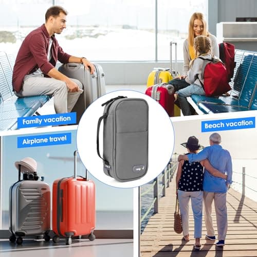 YOUSHARES Trousse Isotherme Insuline avec 2 Poche Glacière 80G à Insuline, Sac Isotherme Insuline pour Diabetique, Pochette Isotherme pour Medicament, Voyage, Stylo Insuline, Injection, Seringue, Gris