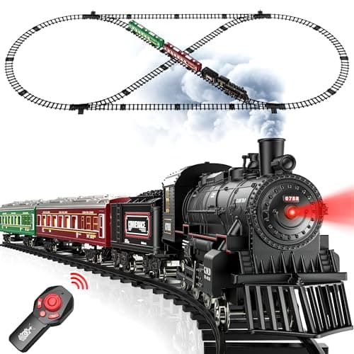 Hot Bee Train Electrique Enfant, Petit Train de Noël Électrique pour Sapin avec Télécommande