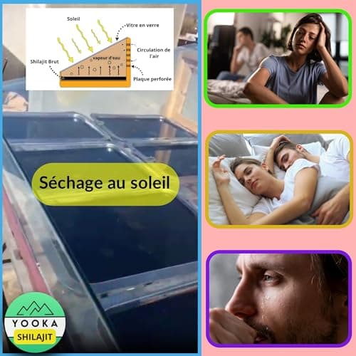 YOOKA Shilajit 60 unités naturel ARTISANAL OR pure. 70% ACIDE FULVIQUE, test en laboratoire garantissant +85 minéraux, 12% acide humique. Séchage soleil 60j, purifiée 40 fois. Société française.