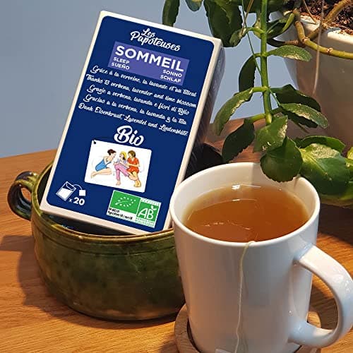 LES PAPOTEUSES | Infusion Sommeil BIO grâce à la verveine, la lavande et au tilleul | 60 Sachets | Coffret infusion de 3 boîtes de 20 infusettes | Certifié biologique