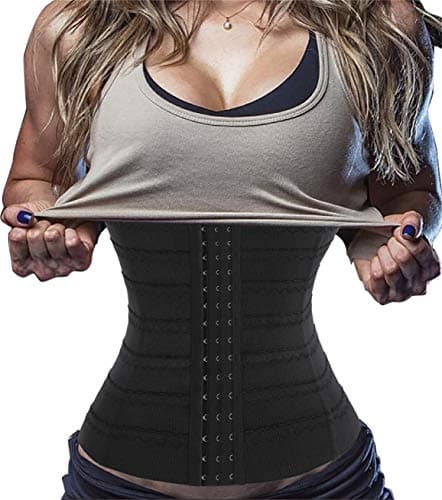 Chumian Gaine Amincissante pour Femme Invisible Ventre Plat Corset Minceur Serre-Taille Body Sculptant (Noir, S)