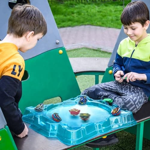 Hozuumo Bey Toupie Bay Blade Burst Turbo Combinaison, avec Metal Fusion Lanceur, Jouets Classiques Enfants Cadeau 2