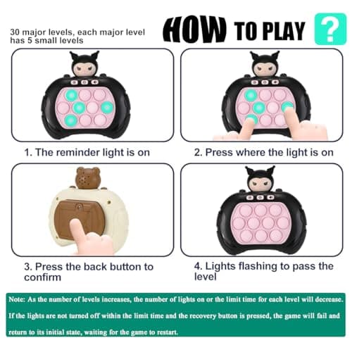 Jeu de Bulles de poussée Rapide pour Les Enfants et Les Adultes, Mini Jeu de poussée Rapide à la Main, soulagement du Stress Jeux de Fidget Populaires (Renard)