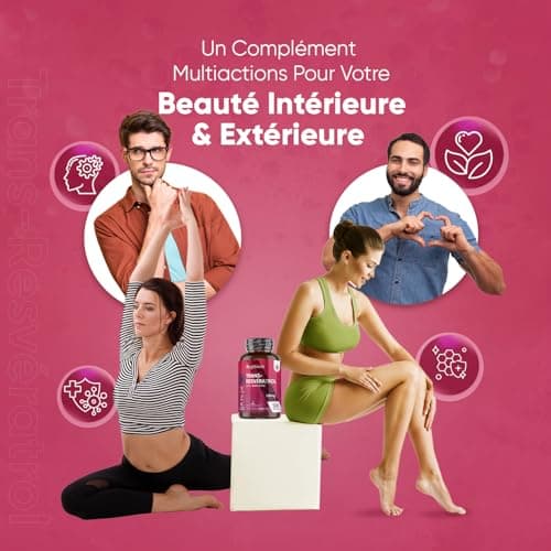 Trans Resveratrol (98%) avec Quercétine 550mg, 120 Gélules Vegan pour 4 Mois Source de Vitamine C, Resveratrol Polyphenols Renouée du Japon avec Sophora Japonica sans Stéarate Magnésium