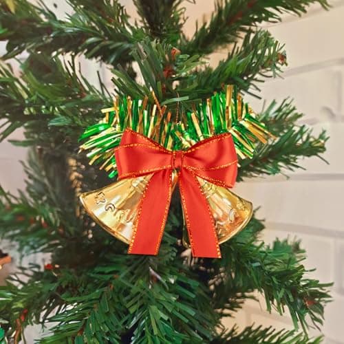 jijAcraft Ruban de Satin Noël 20 mm, Ruban de Noël Rouge et Vert Phnom Penh, 44 m Ruban Cadeau Ruban en Tissu de Noël Ruban décoratif - pour Noël, décoration artisanale et emballage cadeau