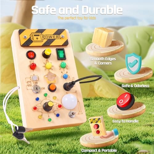 WEARXI Montessori Busy Board Jouet Bebe 1 an, Jouet Enfant 2 Ans, Cadeau Bebe 1 an, Cadeau Enfant 1 an, Jouet Enfant 1 an, Jeux Bebe 1 an, Jeux Enfant 1 an, Bebe Cadeau De Noël