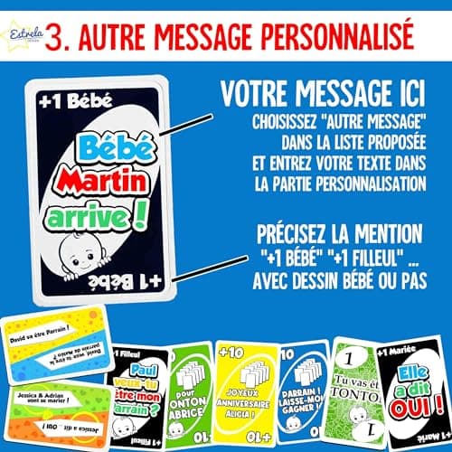 Annonce (Carte Uno personnalisée Annonce Grossesse)