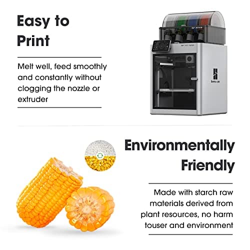 eSUN PLA+ Filament d'impression 1.75mm, Renforcé Ténacité Imprimante 3D, Précision Dimensionnelle +/- 0.03mm, 1KG Bobine (2.2 LBS), Blanc Os