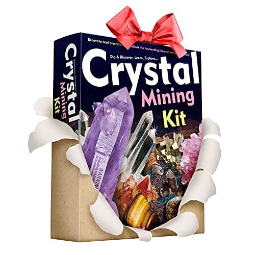 Dr. Daz - Kit d'Extraction De Cristaux pour Enfants,Véritables Pierres Précieuses Et Minérales, Sciences Education Jouets,Gemmes à Extraire