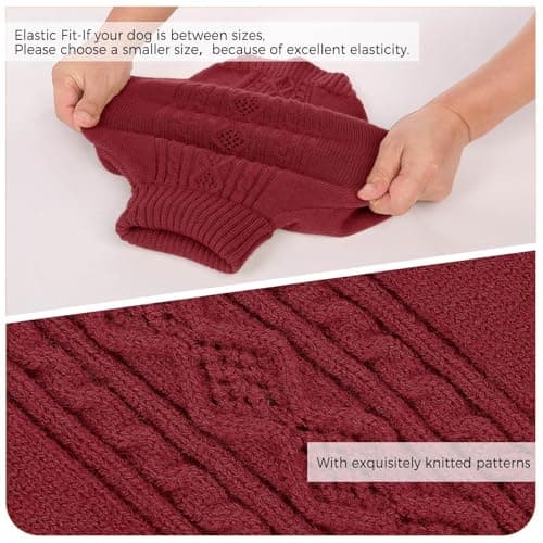 KONVINIT Pull Chien Pull pour Chien Col Roulé Tricot Chien Jumper Hiver Tricot Pullover pour de Petite,Moyenne et Grande Taille