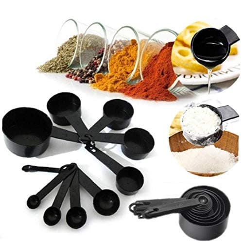 10pcs/set Measuring Cups Spoons Kitchen Tools Cups Foodservice Spoons Baking Cake Liquid Flour Ingredients Measure Spoon