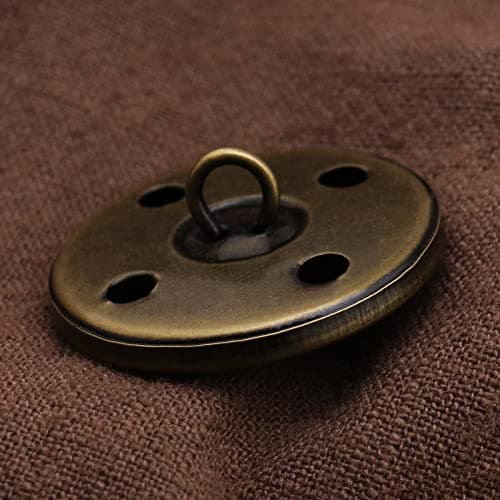 ECSiNG 12pcs Gravé Boutons Bronze Antique avec Tige Ronde Couture Boutons Décoration pour Vêtement DIY Artisanat Manteaux Veste Coupe-Vent Pantalon 25mm