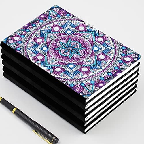 DCIDBEI Carnet de Croquis A5 Enfants Cahier Diamond Painting Pour Bricolage Avec Diamants Pour Adultes Carnet Journal Intime Adulte Cadeau pour Filles Livre de Loisirs Portable Mandala