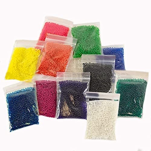 Risai Water Balls, Crystal Gel Beads Perfect for Hydrogel Plants Vase Filler, Centerpiece Silicone Orbs, Non-Toxic Clear Jelly Gems, Growing Bead 600pcs Multi, 10g