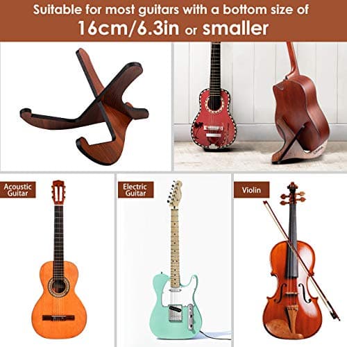 CAHAYA Support pour Guitare en Bois Stand Détachable Portable Universel pour Guitare Folk Acoustique Electrique Classique avec un Brevet de Conception CY0180