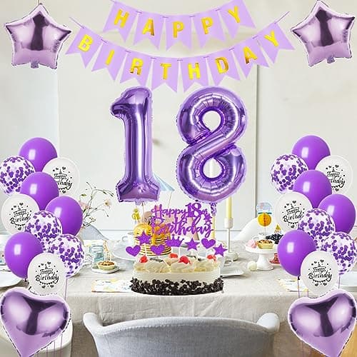 Décoration 11 ans anniversaire fille violet,Décoration anniversaire 11 ans fille violet Ballons 11 anniversaire violet,11 ans Ballon Decoration fille,violet Decoration gâteau 11 anniversaire fille