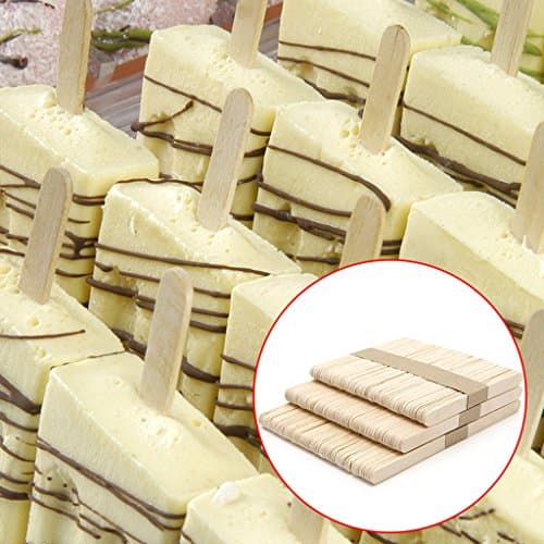 Lot de 50 bâtonnets de crème glacée en bois pour enfants - 15,2 cm