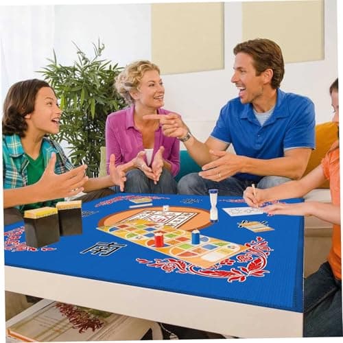 Mat de mahjong, tapis de table Mahjong antidérapant en caoutchouc, couverture de table Mahjong de réduction non glissante, tapis de jeu pour table Mahjong, poker, carte, planche et tuiles - 32x32 pou