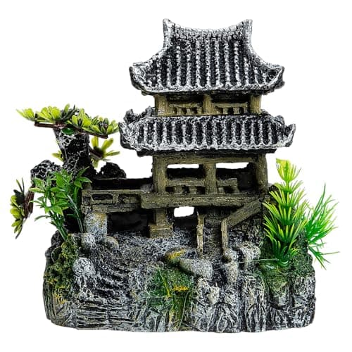 Décoration d'aquarium - Décoration d'aquarium - Château - Décoration d'aquarium - Château - Décoration classique - Résine - Accessoire d'aquarium pour poissons, crevettes, tortue