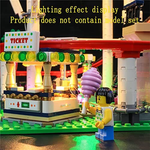 GEAMENT Jeu De Lumières Compatible avec Lego Confidential (Roller Coaster) - Kit D'éclairage LED pour Creator 10261 (Modèle de Bloc Non Inclus)