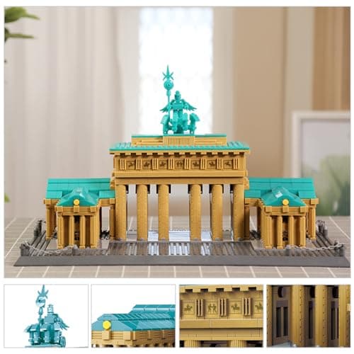 Oichy Jouet de Construction Architectural - Modèle Exquis de Porte de Brandebourg - Kit de Blocs de Construction néoclassiques pour Enfants et Adultes (1551 pièces)
