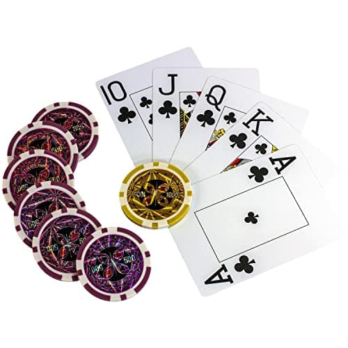 GAMES PLANET Set de Poker avec 1000 jetons Laser, 2 valises de Poker, Silver