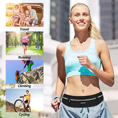 HAISSKY Ceinture de Course Sacs Bananes de Sport,Etanche Running Belt, Porte Téléphone Sport Léger pour Entraînements de Gym, Jogging, Voyages et Activités en Extérieur
