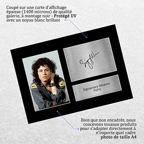 HWC Trading A4 Sigourney Weaver Alien Cadeaux Imprimé Signé Autographe Photo pour les fans de cinéma - A4