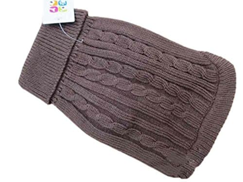 SAMGU Veste Pull-Over en Tricot Chaud pour Chien en Tricot Animal de Compagnie Color café Size Medium