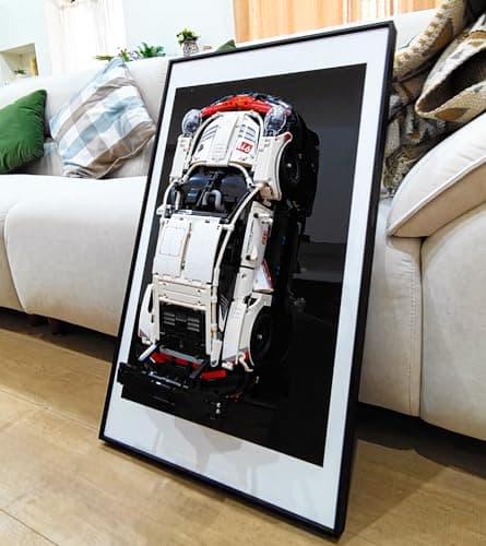 WETCEAOM Cadre d'affichage pour Lego Technic Porsche 911 RSR Race Car 42096, Tableau d'affichage mural pour Lego les amateurs, taille : 75x45 cm(sans modèle)