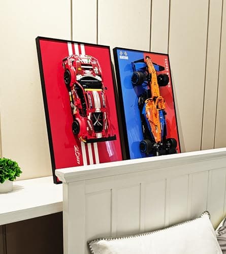 WETCEAOM Cadre pour Lego Technic McLaren Formula 1 42141, Tableau d'affichage mural pour Lego les amateurs, taille : 75x45 cm(sans modèle)